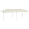 Folding Party Tent, Cream, 3 x 6 m, Outdoor Canopy Gazebo, Waterproof 210D Oxford Fabric, Steel Frame view 2