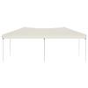 Folding Party Tent, Cream, 3 x 6 m, Outdoor Canopy Gazebo, Waterproof 210D Oxford Fabric, Steel Frame view 3