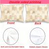Cream Geometric Velvet Pillow Covers, 40 x 80 cm, 2-Piece Set view 3