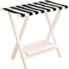 QIYFOZ Folding Solid Wood Luggage Rack for Bedroom, Hotel, or Guest Room (Color) view 1