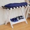 QIYFOZ Folding Solid Wood Luggage Rack for Bedroom, Hotel, or Guest Room (Color) view 2