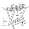 QIYFOZ Folding Solid Wood Luggage Rack for Bedroom, Hotel, or Guest Room (Color) view 3