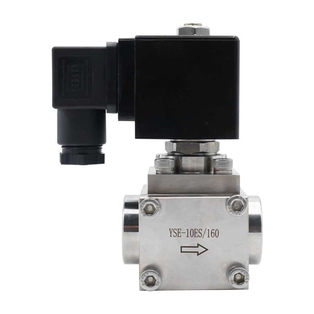 304 Stainless Steel High-Pressure Car Wash Solenoid Valve, 0–300 Bar, 1/4"–1", Normally Closed (YSE-010ES, NPT, DC 12V, Normally Open)