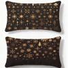 Brown Christmas Velvet Pillow Covers, 2-Pack, 50 x 70 cm view 1