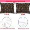 Brown Christmas Velvet Pillow Covers, 2-Pack, 50 x 70 cm view 3