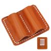 Retro Handmade PU Leather Journal Pen Holder Clip view 1
