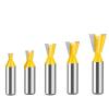 14° Dovetail Router Bit Set, 6 mm, 8 mm, 12 mm, 1/4 in and 1/2 in Shanks view 1