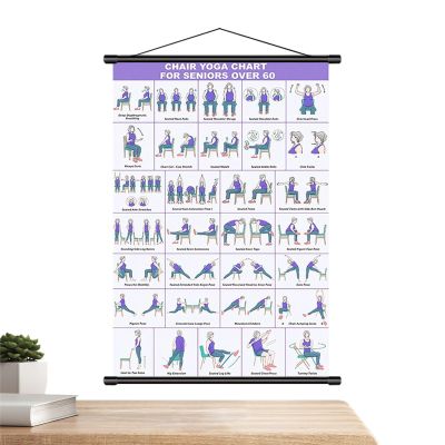 Chair Yoga Exercise Plan for Seniors, Foldable Exercise Chart