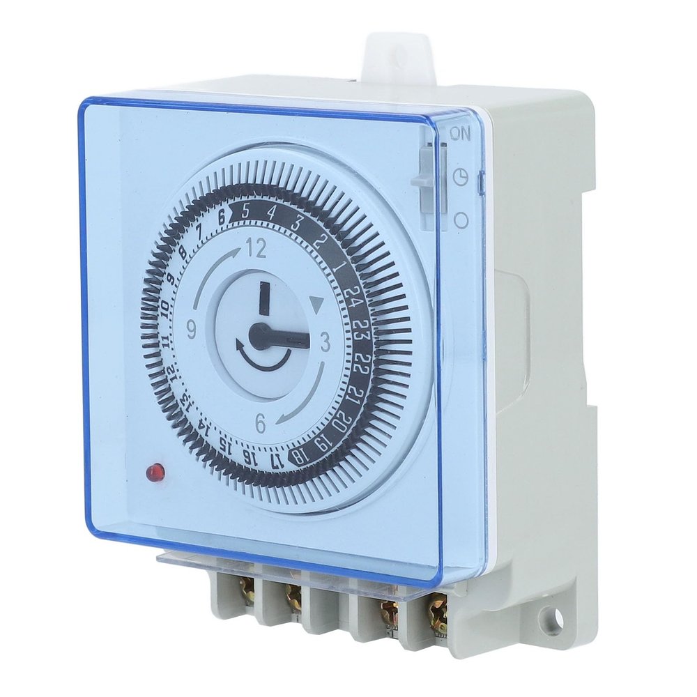 Alomejor Automatic Shut-Off Timer, 24-Hour Timer Switch for Water Pumps