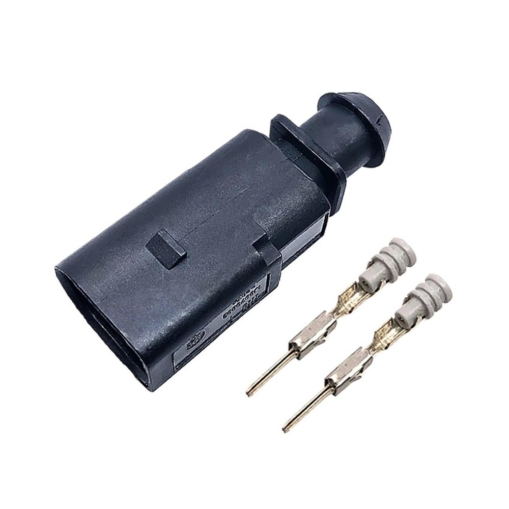 1 Set 2-Pin 1J0973802 Automotive Temperature Sensor/Deflation Valve Waterproof Electrical Wire Connector Socket