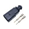 1 Set 2-Pin 1J0973802 Automotive Temperature Sensor/Deflation Valve Waterproof Electrical Wire Connector Socket view 1