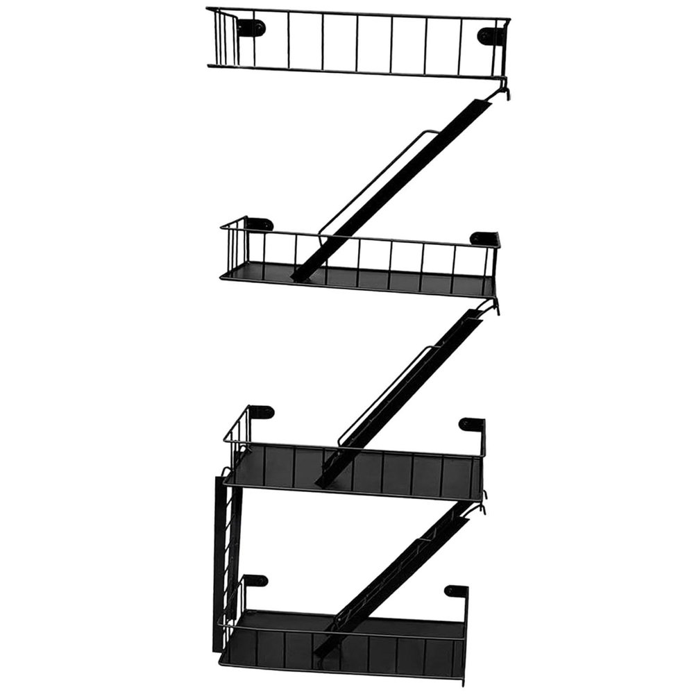 DimyFew Fire Escape Ladder Wall Shelf, 4-Tier, Multicolor
