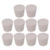 Solid Rubber Stopper, Conical, for Test Tubes, White view 1