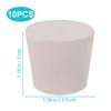 Solid Rubber Stopper, Conical, for Test Tubes, White view 2