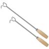 Stainless Steel and Wood Meat Turner for Hot Dogs and Food view 1