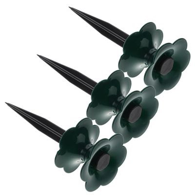 3-Piece Plastic Garden Hose Guide Wheels with Stakes