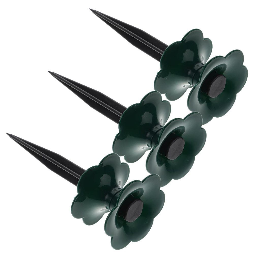 3-Piece Plastic Garden Hose Guide Wheels with Stakes