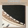 Non-Slip Office Chair Mat for Carpet and Hardwood, Beige, Half-Round, 60 x 120 cm view 4