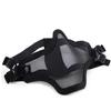 Airsoft Half-Face Mask, Tactical Metal Mesh Mask with Quick Helmet-Buckle Mount, Black view 1