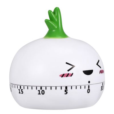 Christmas Party Mechanical Kitchen Timer, White Plastic