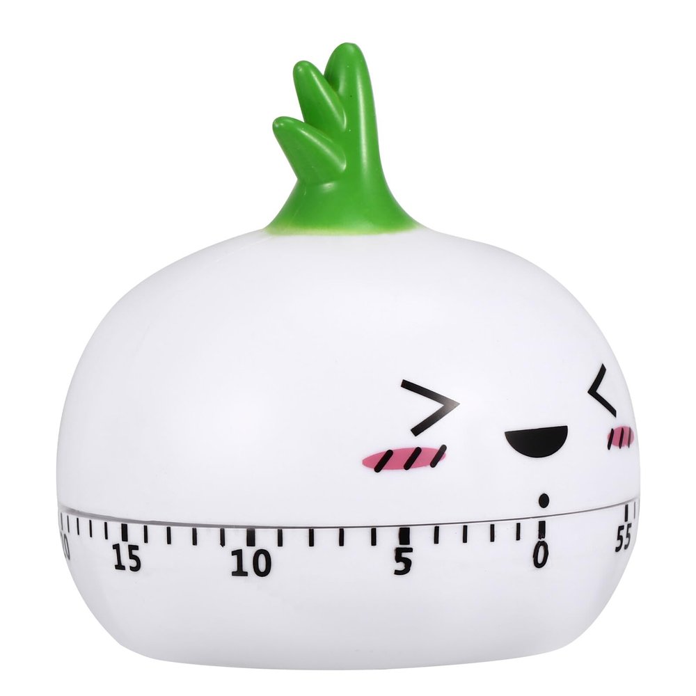 Christmas Party Mechanical Kitchen Timer, White Plastic