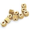 GRASAKY 1-Piece 0.25 Module 12-Tooth Brass Spur Gear, 3.5 mm Diameter, 3 mm Thick, 1 mm Tight Fit view 2