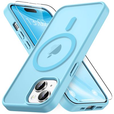 Vansdon Magnetic iPhone 15 Case, Light Blue