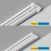 Silent Double-Track Curtain Rail System, Ceiling-Mounted, 1 m view 2
