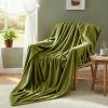 Cozy Fleece Blanket 150 x 350 cm, Super Soft 300 GSM Flannel, Army Green view 1