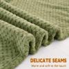 Cozy Fleece Blanket 150 x 350 cm, Super Soft 300 GSM Flannel, Army Green view 4