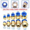Pneumatic Fittings Air Connectors, PC 4/6/8/10/12 mm, 1/8" 1/4" 3/8" 1/2" Threads, 10 Pieces (PC4-02) view 3
