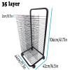 JYBNBBE 35-Tier Steel Art Drying Rack, Mobile and Space-Saving view 2