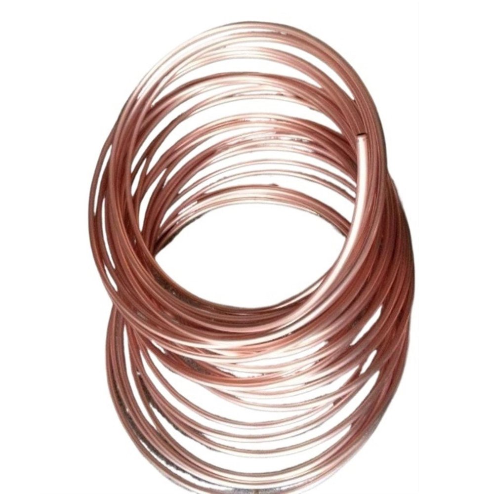 Soft Coiled Copper Tube, 99.9% T2, 2 Meters, 1.825 mm Outer Diameter for Air Conditioning and Water Treatment (12.7 mm x 0.7 mm)