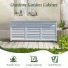 Large Wooden Garden Storage Box, Weather-Resistant, Blue B view 2