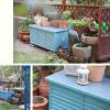 Large Wooden Garden Storage Box, Weather-Resistant, Blue B view 4