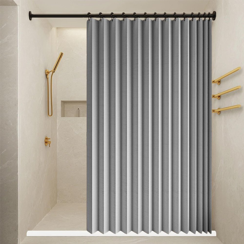 Magnetic Door Curtain for Closet, 105 x 208 cm, Gray