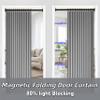 Magnetic Door Curtain for Closet, 105 x 208 cm, Gray view 4
