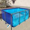 Large PVC Canvas Fish Pond with Viewing Window, Stainless Steel Frame, 150 x 100 x 71 cm view 3