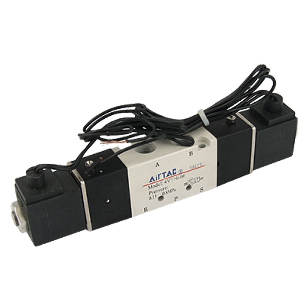HDPHCRIUN DC 24V 2-Position 5-Way Air Control Solenoid Valve 4V120-06