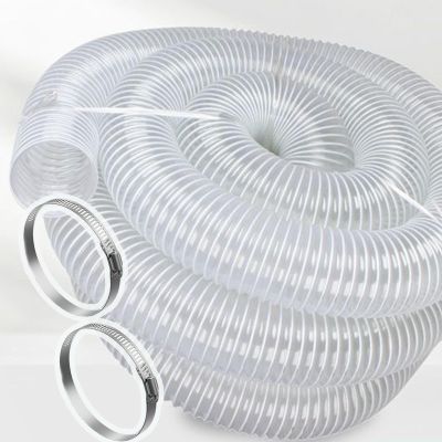 Heavy-Duty PVC Dust Collection Hose, Puncture-Resistant, 2 m (6.6 ft), 50 mm (2 in)