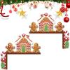 Skeadex Christmas Door Frame Decorations, 2-Piece Wooden Christmas Decor (C) view 1