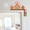 Skeadex Christmas Door Frame Decorations, 2-Piece Wooden Christmas Decor (C) view 3