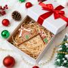 Skeadex Christmas Door Frame Decorations, 2-Piece Wooden Christmas Decor (C) view 4