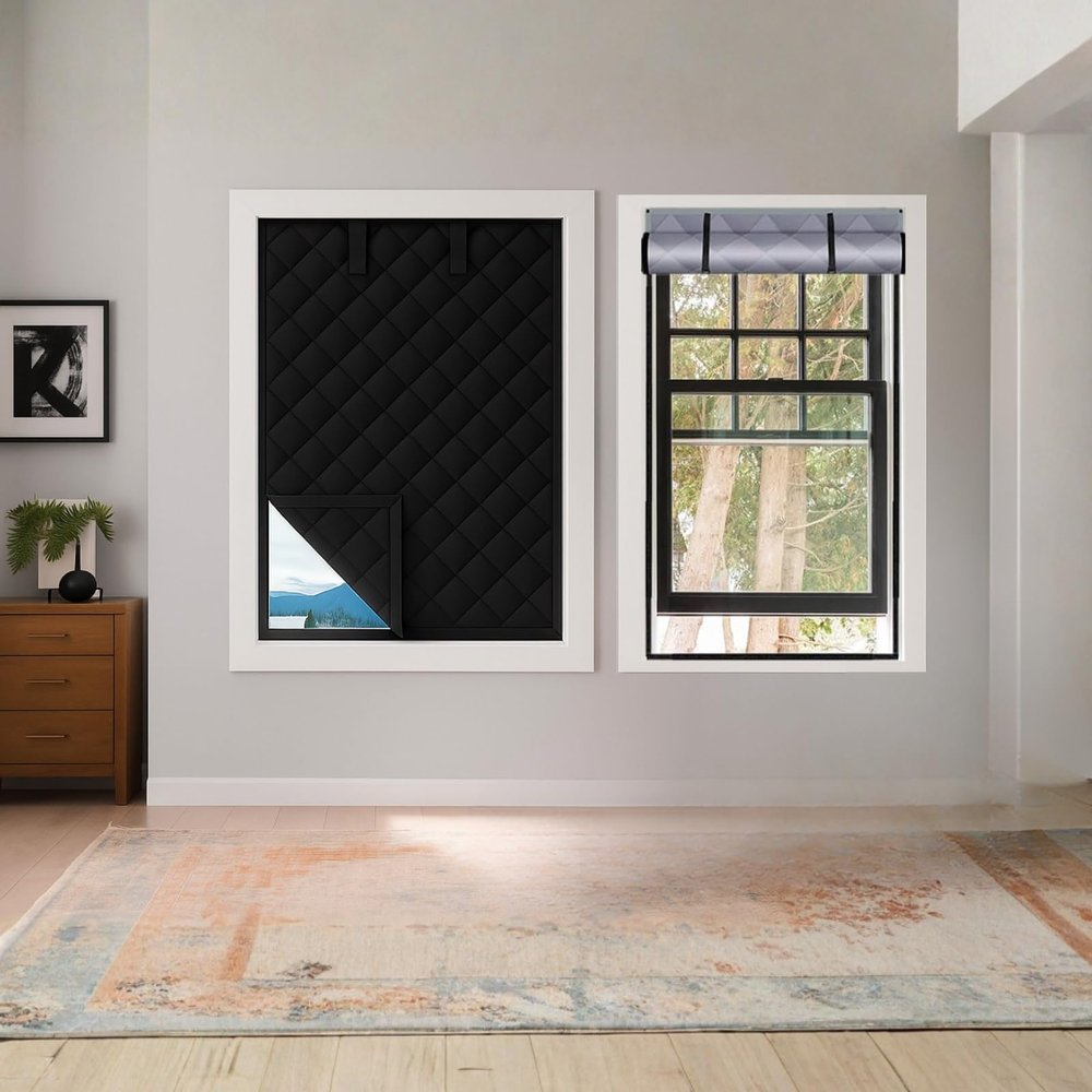 Thermal Window Insulation Cover, 50–300 cm, Black, 230 x 290 cm