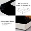Watercolor Fitted Sheet, Non-Slip Elastic Fitted Sheet, 30 cm Pocket Depth, Soft Colorful Fitted Sheet (L Rugby, 90 x 200 cm) view 4