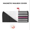 Thin Pink Magnetic Mailbox Cover, Standard Size, 53.3 x 64.4 cm, Breast Cancer Awareness, American Flag Design view 3