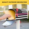Thin Pink Magnetic Mailbox Cover, Standard Size, 53.3 x 64.4 cm, Breast Cancer Awareness, American Flag Design view 4