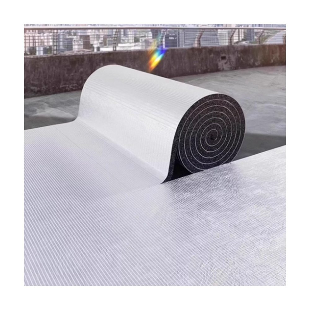 Eco-Friendly Self-Adhesive Aluminum Foil Insulation, Sound-Dampening Underlay for Factory Halls, Cars, Sunrooms, and Roofs (1*5 m/3.2*16.4 ft, 25 mm Thick)