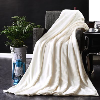 Soft Washable Sofa Throw Blanket, White, 60 x 260 cm