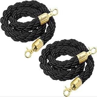 LQSYBHD Stanchion Rope, 3.3 ft, Black